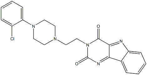 3-(2-(4-(2-CHLOROPHENYL)PIPERAZIN-1-YL)ETHYL)PYRIMIDO (5,4-B)INDOLE-2,4-DIONE Struktur