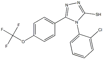 4-(2-CHLOROPHENYL)-5-(4-(TRIFLUOROMETHOXY)PHENYL)-1,2,4-TRIAZOLE-3-THIOL Struktur