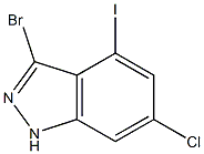 3-BROMO-6-CHLORO-4-IODOINDAZOLE Struktur