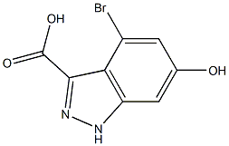 4-BROMO-6-HYDROXYINDAZOLE-3-CARBOXYLIC ACID Struktur