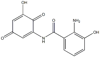 2-AMINO-3-HYDROXY-N-(5-HYDROXY-3,6-DIOXO-CYCLOHEXA-1,4-DIENYL)-BENZAMIDE Struktur