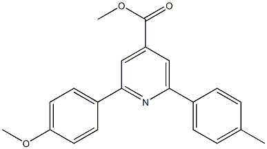 methyl 2-(4-methoxyphenyl)-6-p-tolylpyridine-4-carboxylate Struktur