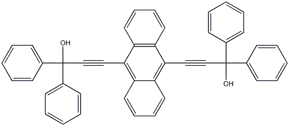 9,10-BIS(3,3-DIPHENYL-3-HYDROXYPROP-1-YNYL)ANTHRACENE Struktur