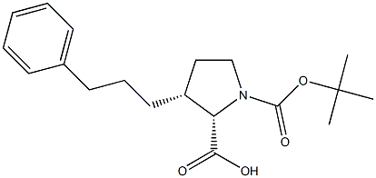 BOC-(R)-GAMMA-(3-PHENYL-PROPYL)-L-PROLINE Struktur