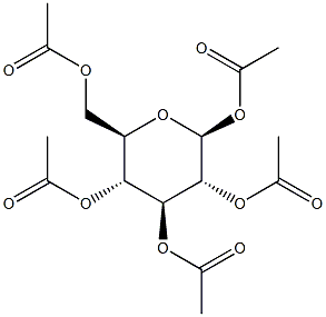 PENTA-O-ACETYL-B-D-GLUCOPYRANOSIDE Struktur