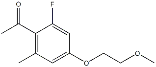 1-[2-FLUORO-4-(2-METHOXY-ETHOXY)-6-METHYL-PHENYL]-ETHANONE Struktur