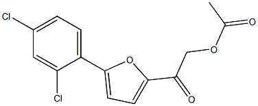 2-[5-(2,4-dichlorophenyl)-2-furyl]-2-oxoethyl acetate Struktur