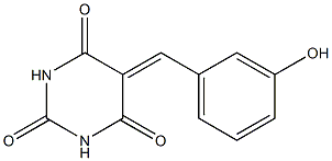 5-(3-hydroxybenzylidene)hexahydropyrimidine-2,4,6-trione Struktur