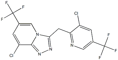 8-chloro-3-{[3-chloro-5-(trifluoromethyl)-2-pyridinyl]methyl}-6-(trifluoromethyl)[1,2,4]triazolo[4,3-a]pyridine Struktur