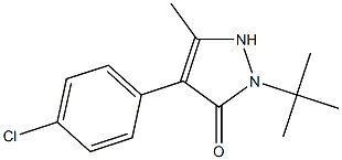 2-(tert-butyl)-4-(4-chlorophenyl)-5-methyl-1,2-dihydro-3H-pyrazol-3-one Struktur