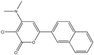 3-chloro-4-(dimethylamino)-6-(2-naphthyl)-2H-pyran-2-one Struktur