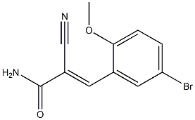 3-(5-bromo-2-methoxyphenyl)-2-cyanoacrylamide Struktur