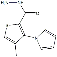 4-methyl-3-(1H-pyrrol-1-yl)thiophene-2-carbohydrazide Struktur