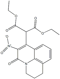 diethyl 2-(6-nitro-5-oxo-2,3-dihydro-1H,5H-pyrido[3,2,1-ij]quinolin-7-yl)malonate Struktur