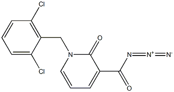 3-(azidocarbonyl)-1-(2,6-dichlorobenzyl)-2(1H)-pyridinone Struktur