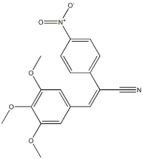 2-(4-nitrophenyl)-3-(3,4,5-trimethoxyphenyl)acrylonitrile Struktur