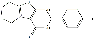 2-(4-chlorophenyl)-1,2,3,4,5,6,7,8-octahydrobenzo[4,5]thieno[2,3-d]pyrimidin-4-one Struktur