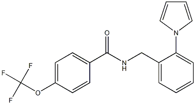 N-[2-(1H-pyrrol-1-yl)benzyl]-4-(trifluoromethoxy)benzenecarboxamide Struktur