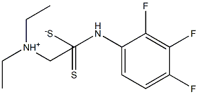 N,N-diethyl-1-ethanaminium N-(2,3,4-trifluorophenyl)carbamodithioate Struktur