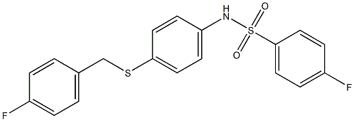 4-fluoro-N-{4-[(4-fluorobenzyl)sulfanyl]phenyl}benzenesulfonamide Struktur