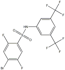 N1-[3,5-di(trifluoromethyl)phenyl]-4-bromo-2,5-difluorobenzene-1-sulfonamide Struktur