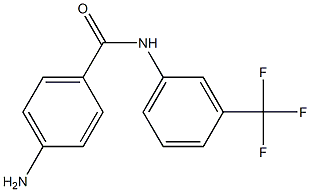 4-amino-N-[3-(trifluoromethyl)phenyl]benzenecarboxamide Struktur