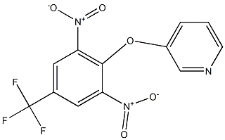 3-[2,6-dinitro-4-(trifluoromethyl)phenoxy]pyridine Struktur