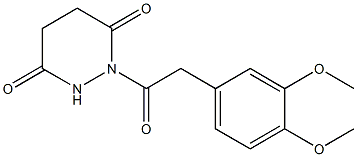 1-[2-(3,4-dimethoxyphenyl)acetyl]hexahydropyridazine-3,6-dione Struktur