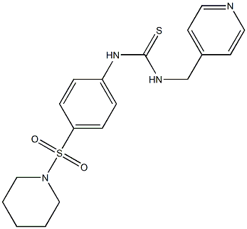 N-[4-(piperidinosulfonyl)phenyl]-N'-(4-pyridylmethyl)thiourea Struktur