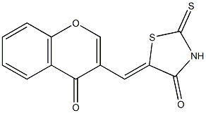 5-[(Z)-(4-oxo-4H-chromen-3-yl)methylidene]-2-thioxo-1,3-thiazolan-4-one Struktur