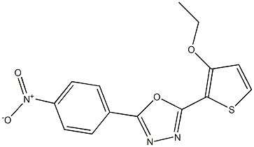 2-(3-ethoxy-2-thienyl)-5-(4-nitrophenyl)-1,3,4-oxadiazole Struktur