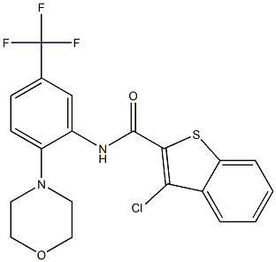 N2-[2-morpholino-5-(trifluoromethyl)phenyl]-3-chlorobenzo[b]thiophene-2-carboxamide Struktur