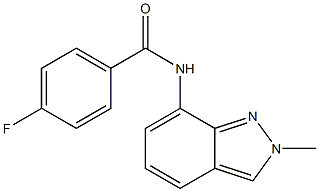 4-fluoro-N-(2-methyl-2H-indazol-7-yl)benzenecarboxamide Struktur