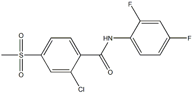 2-chloro-N-(2,4-difluorophenyl)-4-(methylsulfonyl)benzenecarboxamide Struktur