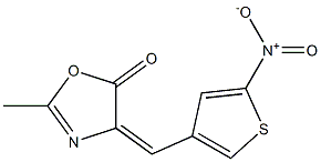 2-methyl-4-[(5-nitro-3-thienyl)methylidene]-4,5-dihydro-1,3-oxazol-5-one Struktur