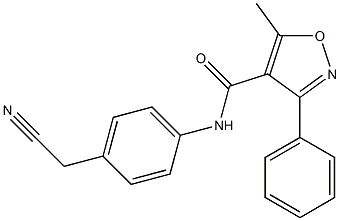 N4-[4-(cyanomethyl)phenyl]-5-methyl-3-phenylisoxazole-4-carboxamide Struktur