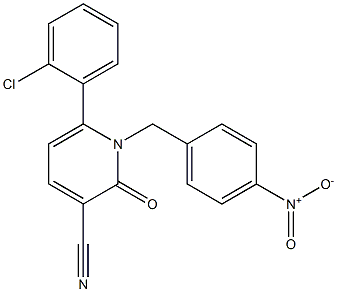 6-(2-chlorophenyl)-1-(4-nitrobenzyl)-2-oxo-1,2-dihydro-3-pyridinecarbonitrile Struktur