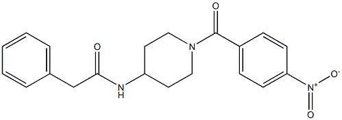 N1-[1-(4-nitrobenzoyl)-4-piperidyl]-2-phenylacetamide Struktur