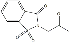 2-(2-oxopropyl)-2,3-dihydro-1H-1lambda~6~-benzo[d]isothiazole-1,1,3-trione Struktur