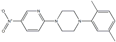 1-(2,5-dimethylphenyl)-4-(5-nitro-2-pyridinyl)piperazine Struktur