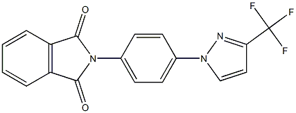 2-{4-[3-(trifluoromethyl)-1H-pyrazol-1-yl]phenyl}isoindoline-1,3-dione Struktur