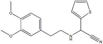 2-[(3,4-dimethoxyphenethyl)amino]-2-(2-thienyl)acetonitrile Struktur