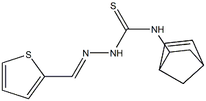 N1-bicyclo[2.2.1]hept-5-en-2-yl-2-(2-thienylmethylidene)hydrazine-1-carbothioamide Struktur