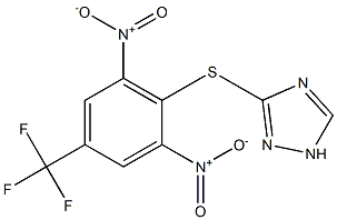 3-{[2,6-dinitro-4-(trifluoromethyl)phenyl]thio}-1H-1,2,4-triazole Struktur