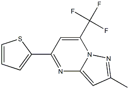 2-methyl-5-(2-thienyl)-7-(trifluoromethyl)pyrazolo[1,5-a]pyrimidine Struktur