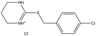 2-[(4-chlorobenzyl)thio]-1,4,5,6-tetrahydropyrimidin-3-ium chloride Struktur