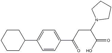 4-(4-cyclohexylphenyl)-4-oxo-2-(1-pyrrolidinyl)butanoic acid Struktur