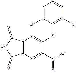 5-[(2,6-dichlorophenyl)thio]-6-nitroisoindoline-1,3-dione Struktur