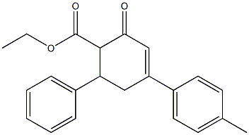 ethyl 4-(4-methylphenyl)-2-oxo-6-phenylcyclohex-3-ene-1-carboxylate Struktur