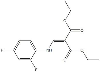 diethyl 2-[(2,4-difluoroanilino)methylidene]malonate Struktur